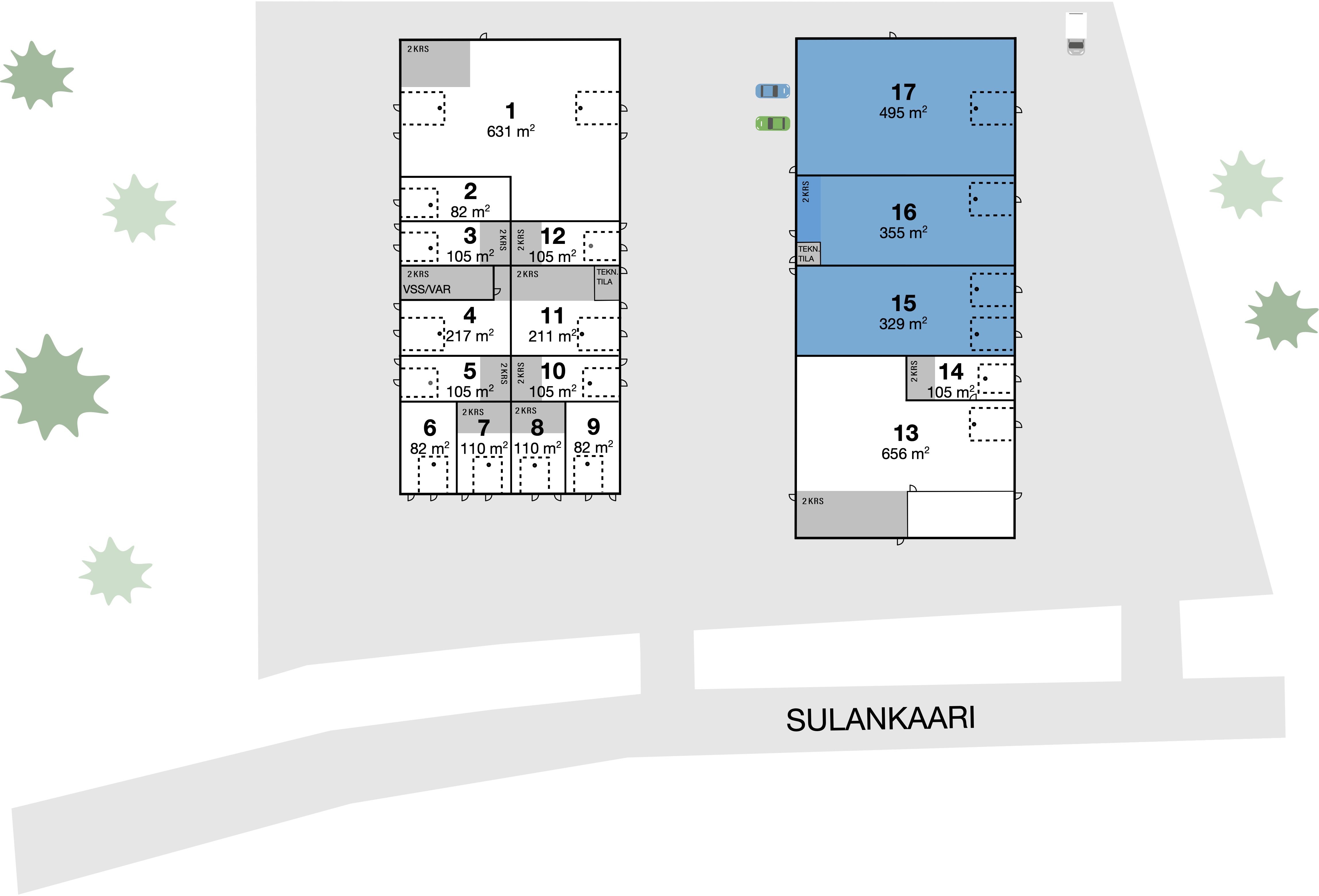 Sulankaari, tila 15 16 17