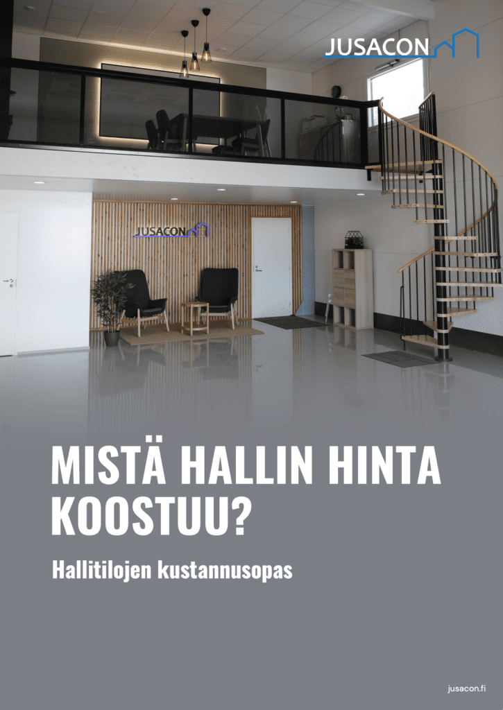 mistä hallin hinta koostuu opas